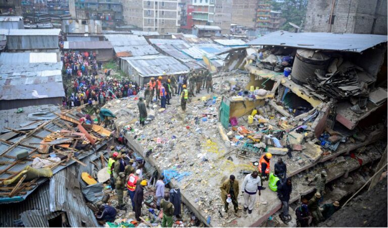 4-Storey Building Collapses In Mathare With Five People Feared Trapped