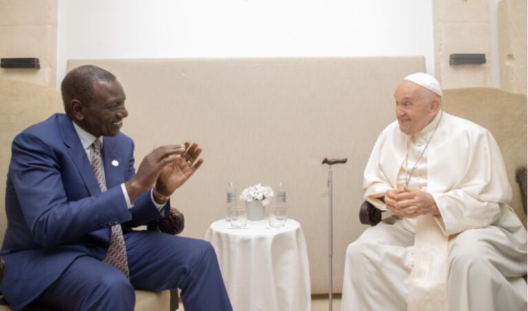 Pope Francis, Ruto Join Hands In Calling For Global Conflicts To End