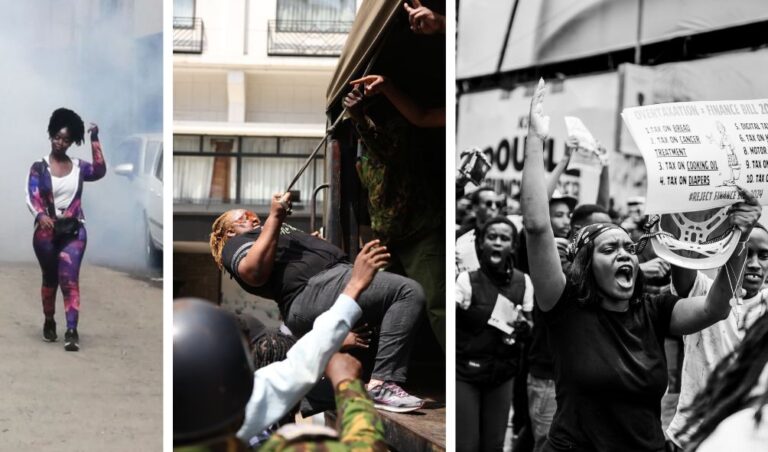 Protester Engages A Police Officer In A Light Moment Amidst Arrest Spree
