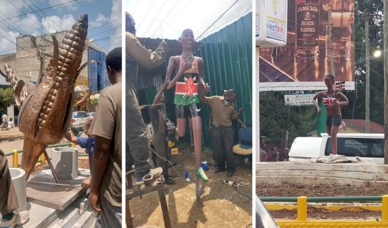 SHAME! Eldoret City's Newly Erected Statues Removed After Public Uproar
