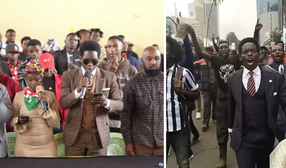 Kasmuel McOure Leads Other Activists In A Katiba Mini Protest In Preparation For Tuesday