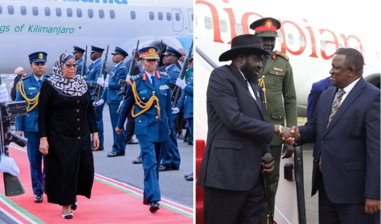 Raila Arrives At State House As Atleast 5 African Presidents Grace His AUC Bid Launch