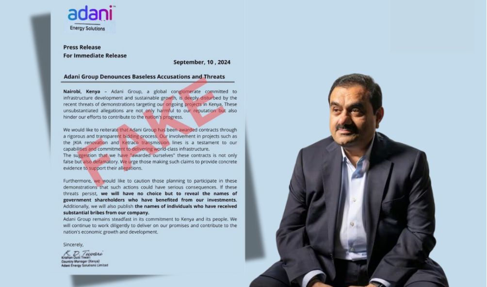 Adani Group Reveals They Paid Ksh 6.5M For JKIA Takeover Review