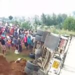 2 People Killed After A Lorry Ferrying Logs Swerved Off The Highway in Nyandarua