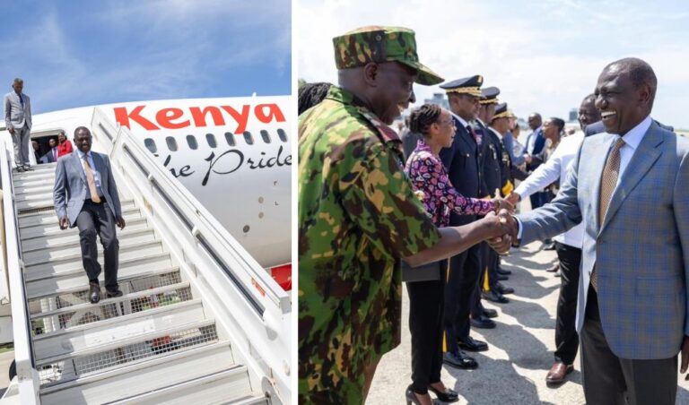 Ruto Lands In Haiti Ahead Of UN Meeting, Meets Kenyan Troops