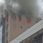 Building On Fire In Nairobi's Central Business District
