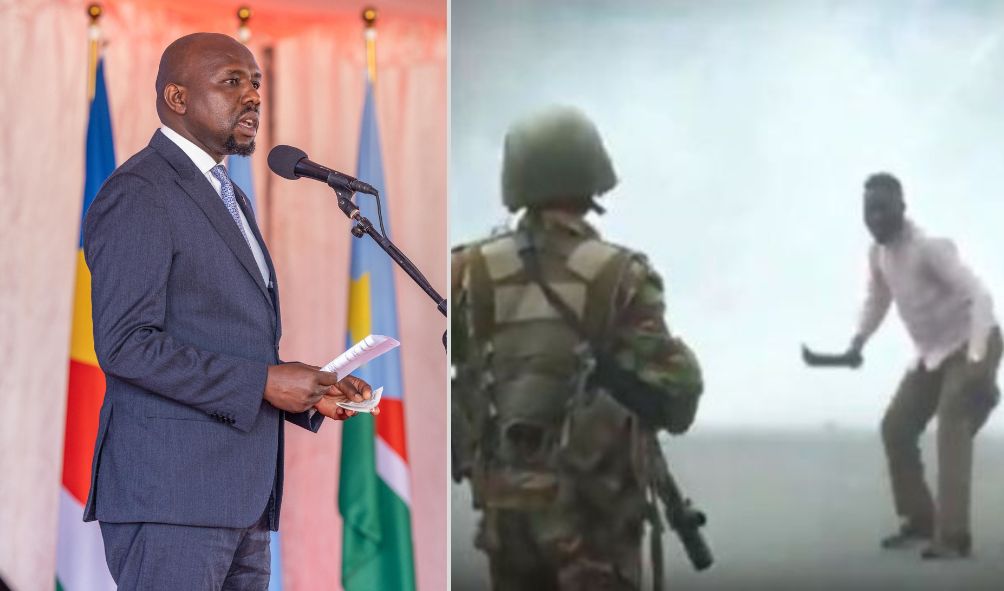 Murkomen Speaks About Panga-Wielding Protestor Who Confronted Police