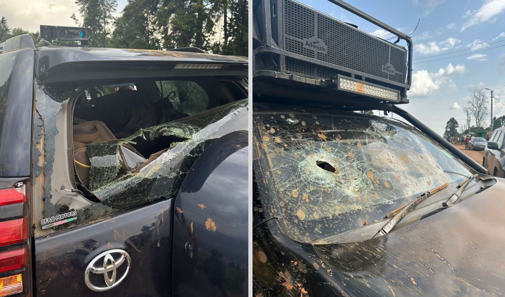 (VIDEO) Goons Ambush, Stone Gachagua-Led Convoy In Bungoma
