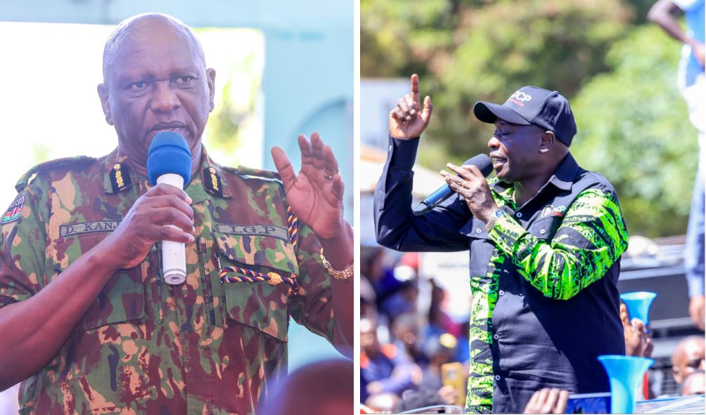 Gachagua Puts IG Kanja On Notice Regarding Alleged Riots Plans