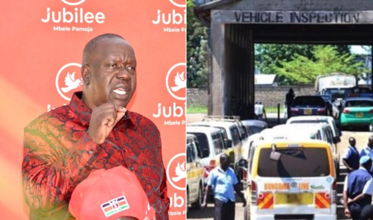 Jubilee Party's Matiang'i Blasts NTSA's Vehicle Inspection, Urges motorists To Boycott