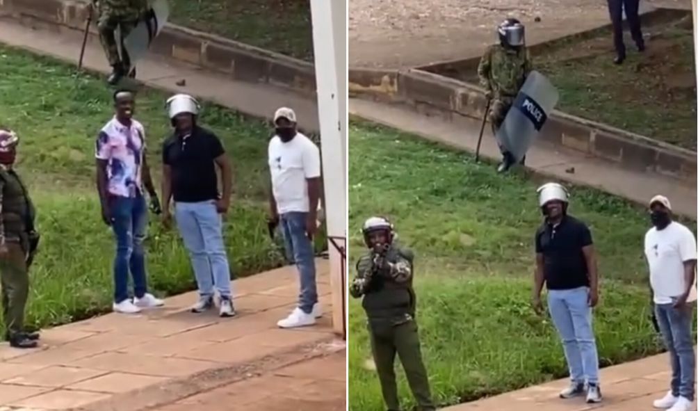 Police Caught On CCTV Shooting Multimedia University Students