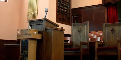 a podium inside a church..jpg